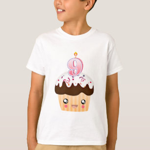 9-jähriger kleiner Kuchen T - Rosa T-Shirt