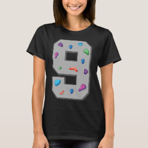 9-jähriger Kletterer Geburtstag Bouldering Kletter T-Shirt