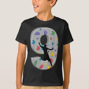 9-jähriger Kletterer Geburtstag Bouldering Kletter T-Shirt