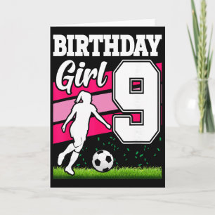 9-jähriges Fußball-Geburtstagsfeier-Thema 9. für M Karte