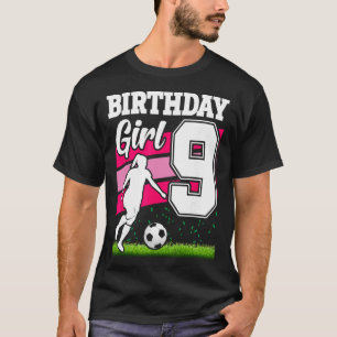 9-jähriges Fußball-Geburtstagsfeier-Thema 9. für M T-Shirt