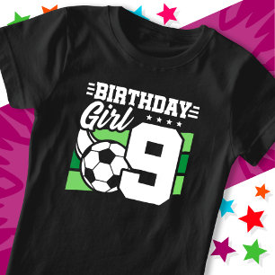 9-jähriges Fußball-Party 9. Geburtstagskind T-Shirt