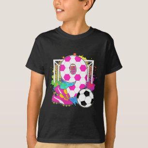 9-jähriges Geburtstagsmädchen 9. Geburtstag Fußbal T-Shirt
