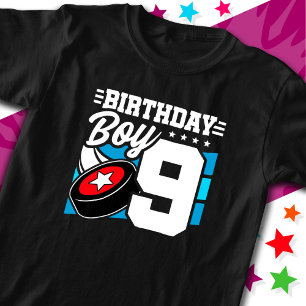 9-jähriges Hockey Party Thema 9. Geburtstag Junge T-Shirt