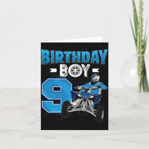 9-jähriges Quad-ATV-Vierradler zum 9. Geburtstag J Karte