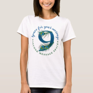 9. Jubiläum Elegante Pfauenfeder T-Shirt
