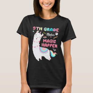 9. Klasse lässt Magie geschehen Lama Zurück zur Sc T-Shirt