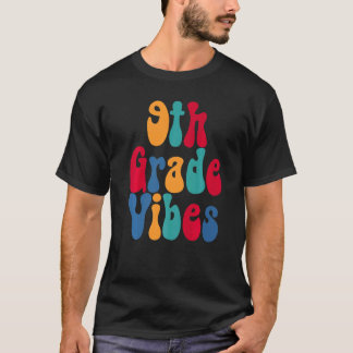 9. Klasse Vibes Zurück zur Schule Jungen Mädchen u T-Shirt