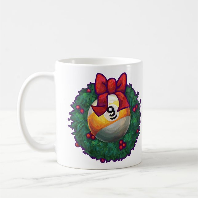 9 kugel Weihnachtsfest Kaffeetasse (Links)