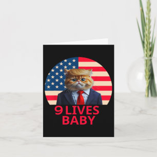 9 Leben Baby Katze Trump 2024 Sieg Erfolg Gewinner Karte