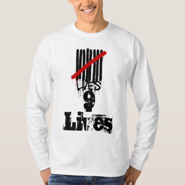 9 Leben langes Sleev T-Shirt (Vorderseite)