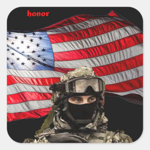 9-Linien-Aufkleber Quadratischer Aufkleber