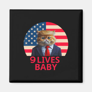 9 Lives Baby Cat Trump 2024 Gewinner des Sieges Tr Magnet