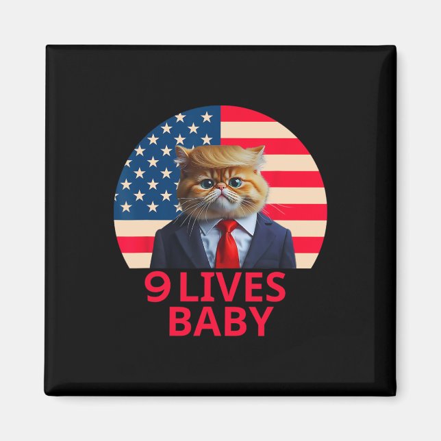 9 Lives Baby Cat Trump 2024 Gewinner des Sieges Tr Magnet (Vorne)