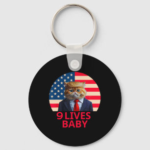 9 Lives Baby Cat Trump 2024 Gewinner des Sieges Tr Schlüsselanhänger