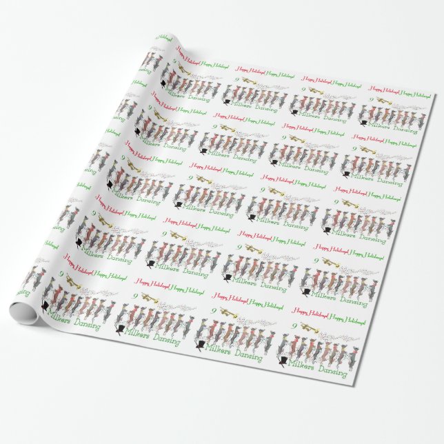 9 Milkers tanzen 2 Ziegenweihpapier Geschenkpapier (Ungerollt)