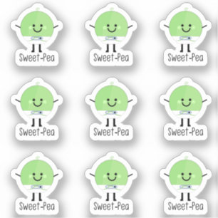 9 Mini-Sweet-Pea-Baby-Babyaufkleber Aufkleber