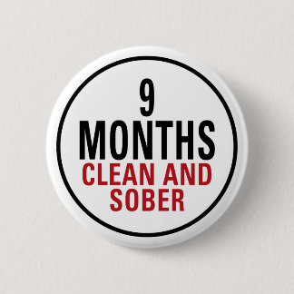 9 Monate säubern und ernüchtern Button