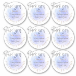 9 Namen dank Message Brautparty Individuell Aufkleber