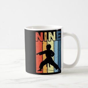 9 Nine Karate Lover 9. Geburtstag 9 Jahre alte Mar Kaffeetasse
