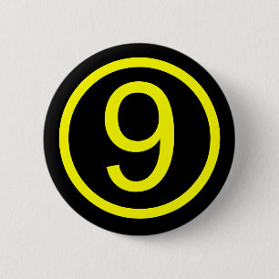 9 - Nr. neun Button