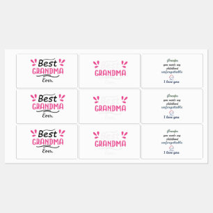 9 Opa- und Oma-Aufkleber/ Bestes Oma je/ Etiketten
