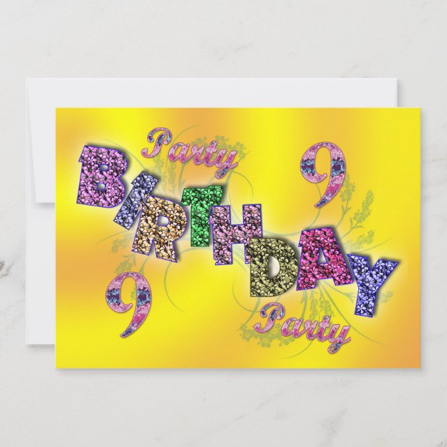 9. Party Einladung (Vorderseite)