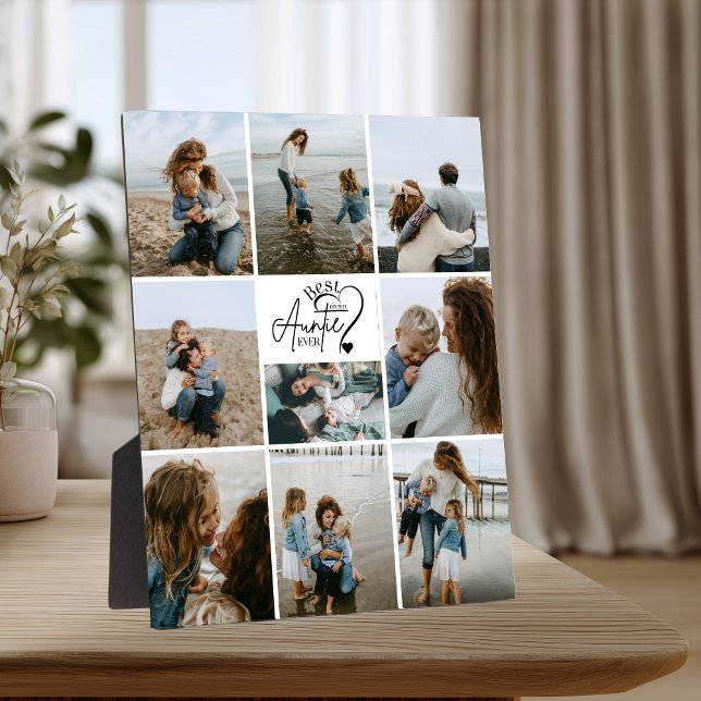 9 Personalized Best Aunt Photo Collage Fotoplatte (Von Creator hochgeladen)