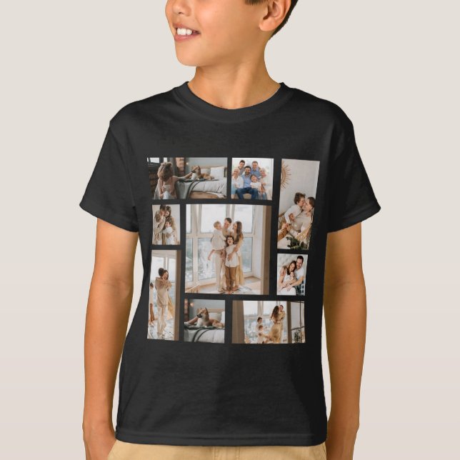 9 Photo Collage Template T Shirt  (Vorderseite)