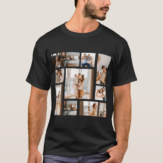 9 Photo Collage Template  T-Shirt (Vorderseite)