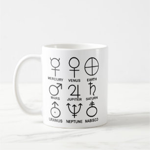 9 Planeten-Tasse Kaffeetasse