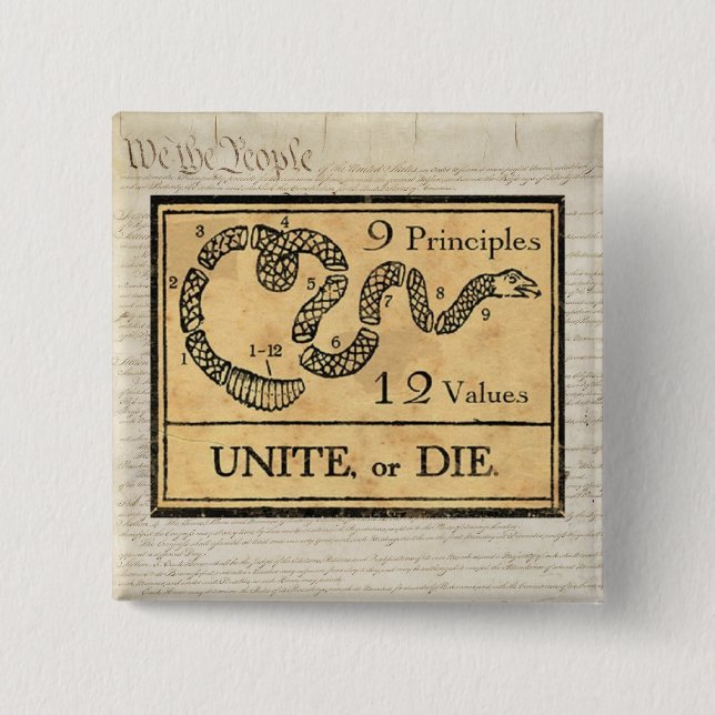 9 Prinzipien, 12 Werte, 912 Projekt-Knopf Button (Vorderseite)