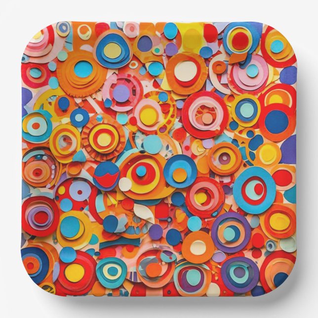 9" Quadratischer Papier-Teller Pappteller (Vorderseite)