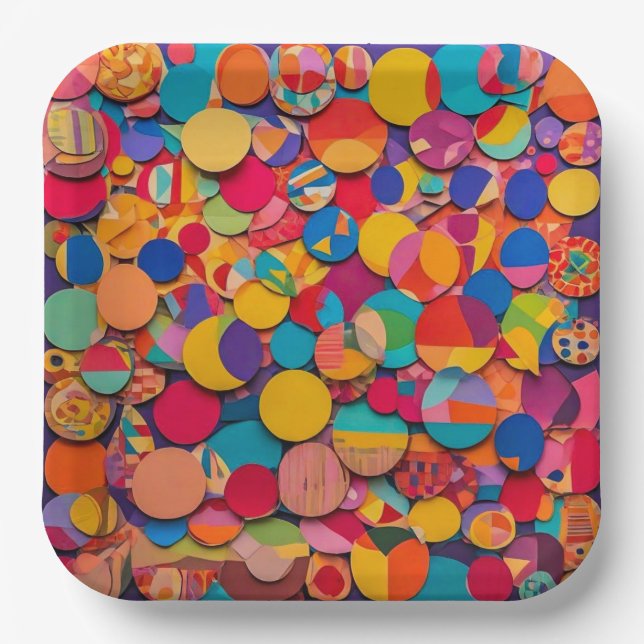 9" Quadratischer Papier-Teller Pappteller (Vorderseite)