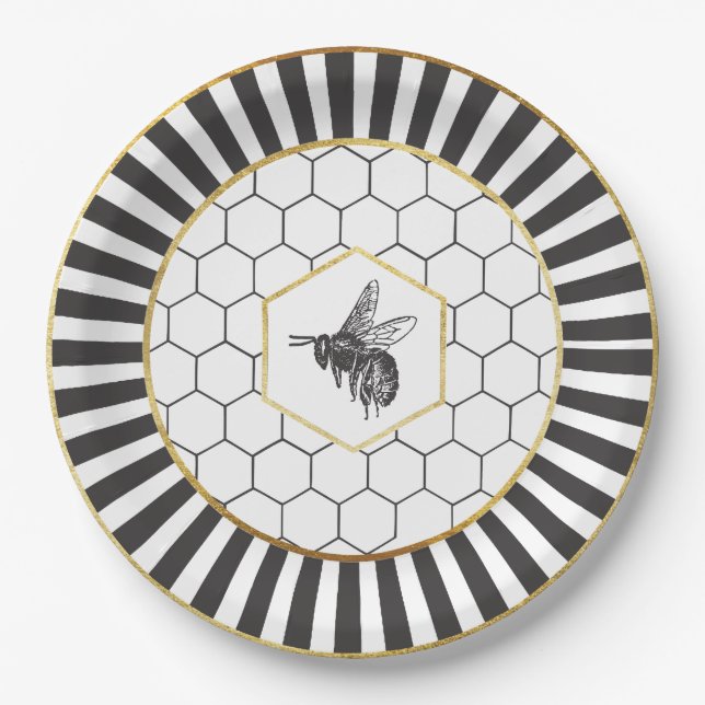 9" Queen Bee Dinner Plate Pappteller (Vorderseite)