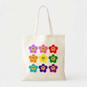 9 Regenbogen-Stolz-Farben Blumen LGBT Tragetasche