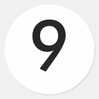 9 RUNDER AUFKLEBER