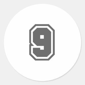 9 RUNDER AUFKLEBER