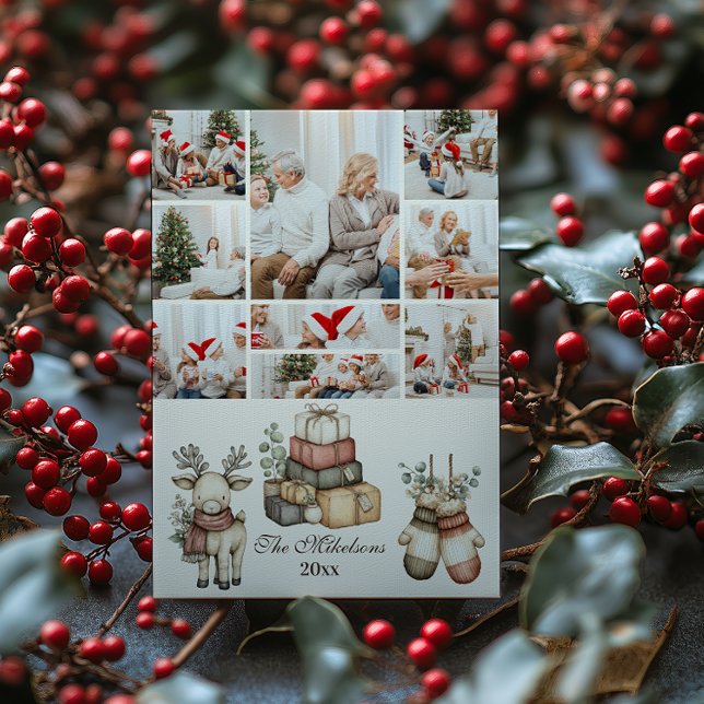 9 Rustic Neutral Christmas Feiertagskarte (Von Creator hochgeladen)