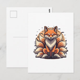 9-schwänziger Fuchsspirit Postkarte