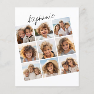 9 Square Foto Collage - Schwarz und Weiß