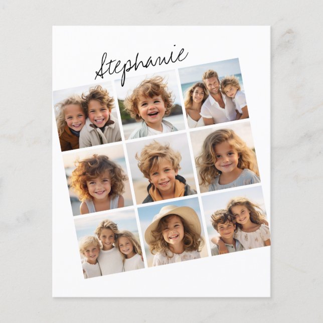 9 Square Foto Collage - Schwarz und Weiß (Vorderseite)