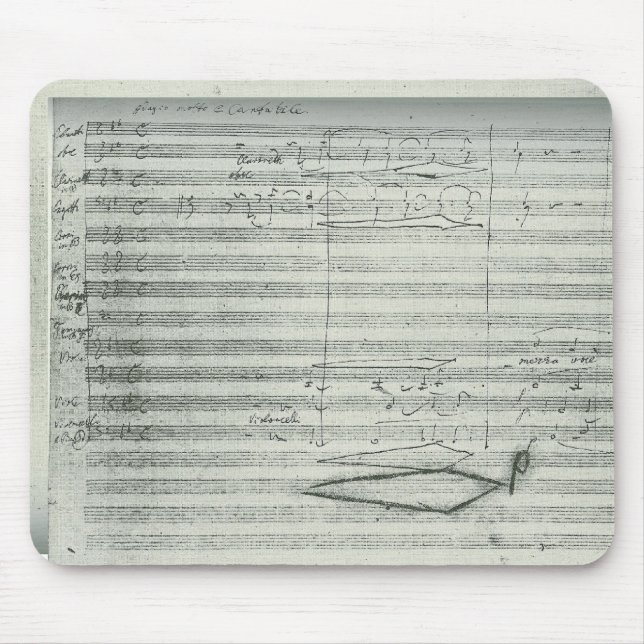 9. Symphonie Beethovens, Musik-Manuskript Mousepad (Vorne)