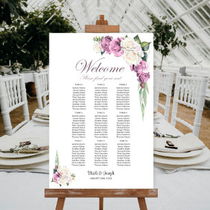 9 Tabelle Rosa Farbblütendiagramm Poster