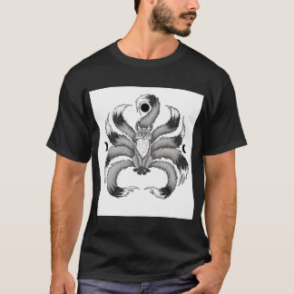 9 Tales Fox Guardian Black and White T-Shirt