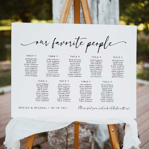 9 Tische: Der Sitzplan Unserer Lieblingsleute Poster