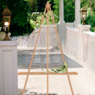 9 Tische Grüne Hochzeit Sitzplan Acrylschild