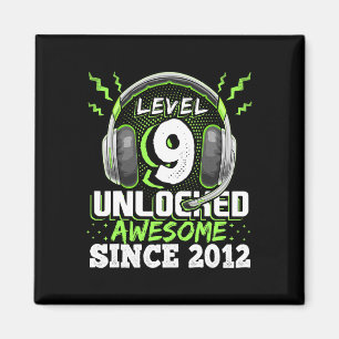 9 Unlocks Phantastisch 2012 Videospiel 9. Geburtst Magnet