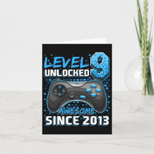 9 Unlocks Phantastisch 2013 Videospiel 9. Geburtst Karte