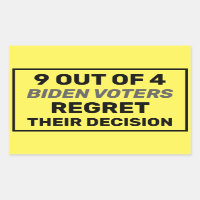 9 von 4 Biden-Wählern bedauern ihre Entscheidung